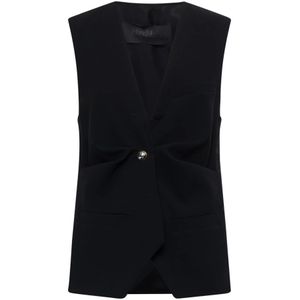 Max Mara, Dames, Jassen, Zwart, Maat: XS Zijde,