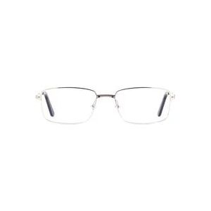 Cartier Heren Rechthoekig Metalen Montuur Bril , Gray , Heren , Maat: 56 MM