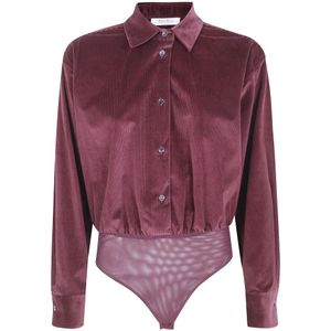 Max Mara, Dames, Tops, Paars, Maat: S Velours,