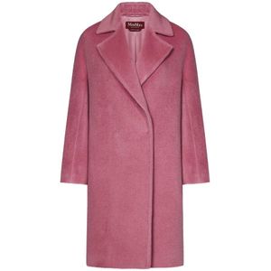 Max Mara, Dames, Mantels, Roze, Maat: XS Wol,