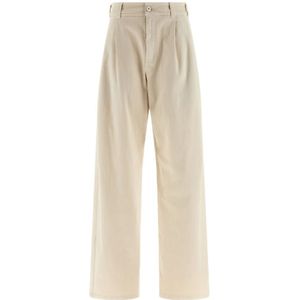 Brunello Cucinelli, Dames, Broeken, Beige, Maat: XS Katoen,