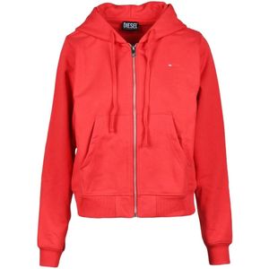 Diesel, Dames, Sweatshirts & Hoodies, Rood, Maat: XS Katoen,