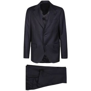 Lardini, Heren, Pakken, Blauw, Maat: L