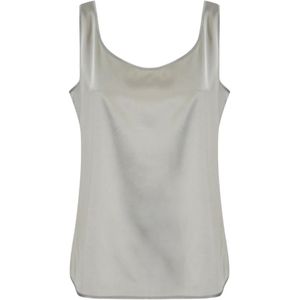 Max Mara, Dames, Tops, Grijs, Maat: XL Zijde,