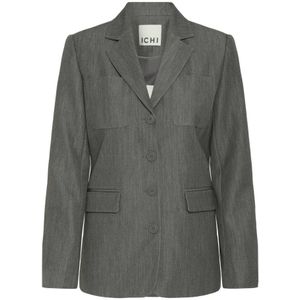 Ichi, Dames, Jassen, Grijs, Maat: XS Leer,