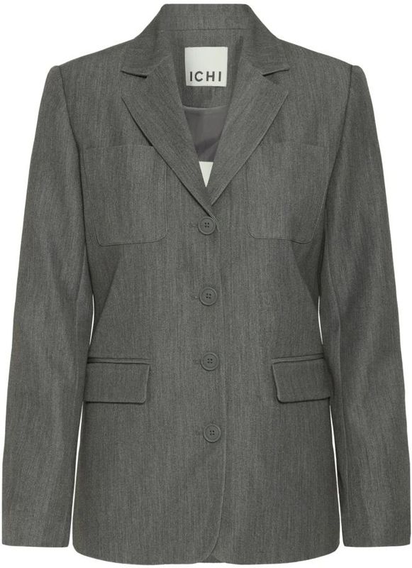 Ichi, Dames, Jassen, Grijs, Maat: XS Leer,