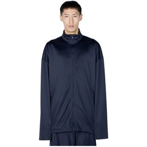 Balenciaga, Heren, Jassen, Blauw, Maat: L Poliester,