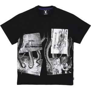 Octopus, Heren, Tops, Zwart, Maat: XS Katoen,