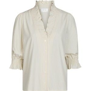 Neo Noir, Dames, Blouses & Shirts, Geel, Maat: XS Katoen,