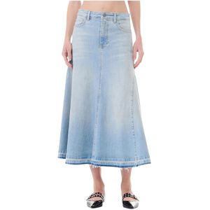 Ganni, Dames, Rokken, Blauw, Maat: 2XS Denim,