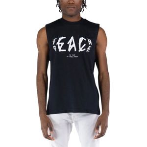 44 Label Group, Heren, Tops, Zwart, Maat: L Katoen,