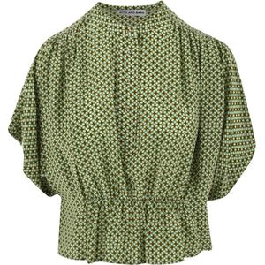 Attic and Barn, Dames, Blouses & Shirts, Groen, Maat: 2XS Leer,