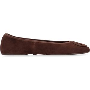 Tory Burch - Ballerina Flats - Bruin - Suède