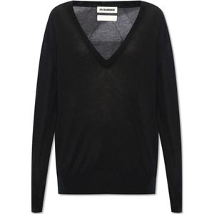 Jil Sander, Dames, Truien, Zwart, Maat: XS Kasjmier,
