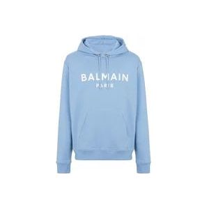 Balmain Paris hoodie , Blue , Heren , Maat: 2XL