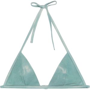 Rick Owens, Dames, Badkleding, Blauw, Maat: M Leer,