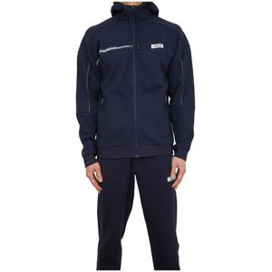 Emporio Armani Ea7, Heren, Sweatshirts & Hoodies, Blauw, Maat: S Katoen,