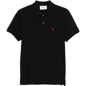 Ami Paris, Heren, Tops, Zwart, Maat: S Katoen,