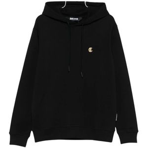 Just Cavalli, Heren, Sweatshirts & Hoodies, Zwart, Maat: M Katoen,