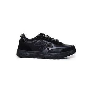 Premiata Zwarte Sneakers met Suède Inzetstukken , Black , Heren , Maat: 45 EU