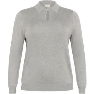 Kaffe Curve, Dames, Truien, Grijs, Maat: S Leer,