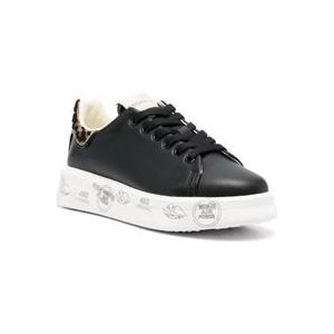 Premiata Leren Sneakers met Logo Print , Black , Dames , Maat: 39 EU