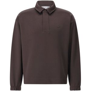Lacoste, Heren, Tops, Bruin, Maat: L Fleece,