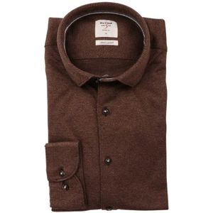 Olymp, Heren, Overhemden, Bruin, Maat: M