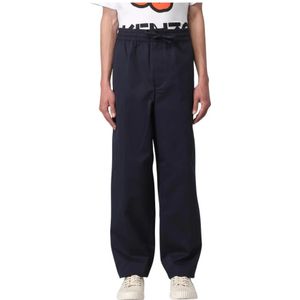 Kenzo, Heren, Broeken, Blauw, Maat: L