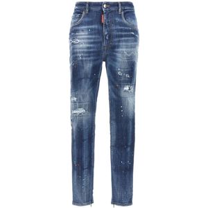 Dsquared2, Dames, Jeans, Blauw, Maat: XS Katoen,