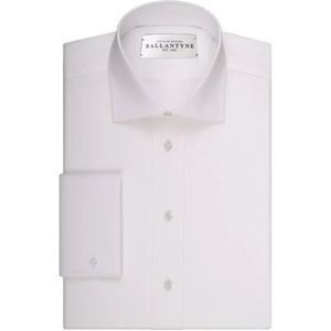 Ballantyne - Overhemd - Wit - Katoen - Witte Katoenen Spread Kraag