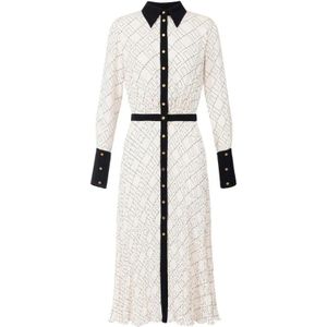 Elisabetta Franchi, Dames, Jurken, Wit, Maat: M Viscose,