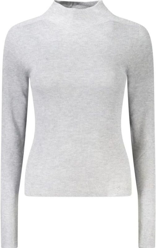 Guess - Grijze Wol High-Neck Sweater - Dames - Vesten