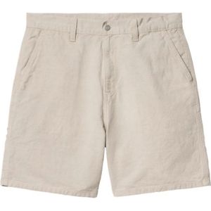 Carhartt Wip, Heren, Korte broeken, Beige, Maat: L Linnen,