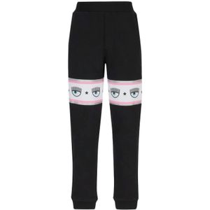 Chiara Ferragni Collection, Heren, Broeken, Zwart, Maat: M Katoen,