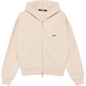 Jacquemus, Heren, Sweatshirts & Hoodies, Beige, Maat: 2XL