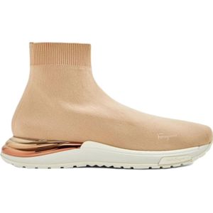 Ferragamo, Dames, Schoenen, Beige, Maat: 37 1/2 EU Poliester,