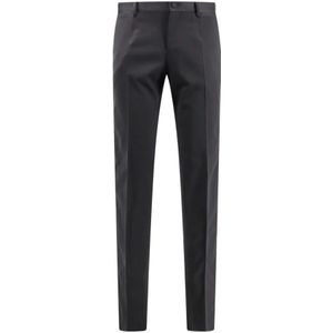 Dolce & Gabbana, Heren, Broeken, Zwart, Maat: M Zijde,
