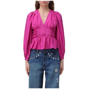 Sea NY, Dames, Blouses & Shirts, Roze, Maat: S Zijde,