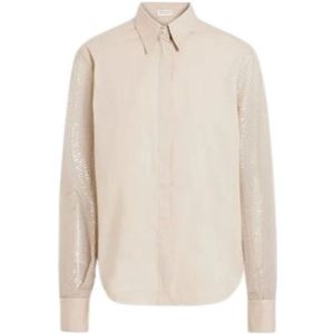Brunello Cucinelli, Dames, Blouses & Shirts, Beige, Maat: M Katoen,