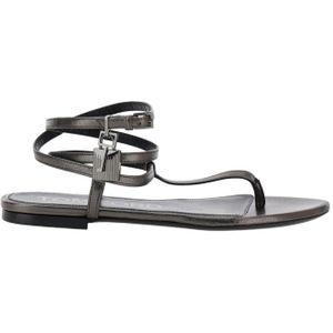 Tom Ford, Dames, Schoenen, Grijs, Maat: 36 EU Leer,