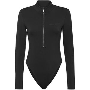 Plein Sport, Dames, Tops, Zwart, Maat: XS Polyamide,