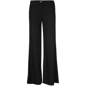 Versace Jeans Couture, Dames, Broeken, Zwart, Maat: S Poliester,