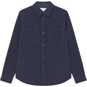 Les Deux, Heren, Overhemden, Blauw, Maat: L Wol,