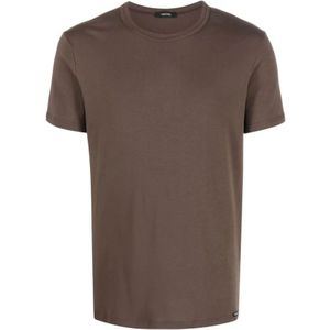 Tom Ford, Heren, Tops, Bruin, Maat: S Katoen,