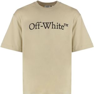 Off White, Heren, Tops, Beige, Maat: XL Katoen,