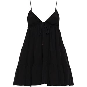 Chloé, Dames, Jurken, Zwart, Maat: S Zijde,