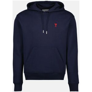 Ami Paris, Heren, Sweatshirts & Hoodies, Blauw, Maat: XS Katoen,