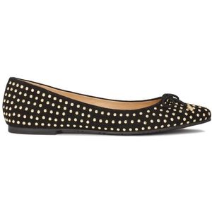 Kazar - Suède Ballerina's - Veelkleurig - Suède - Versierd met Gouden Strass