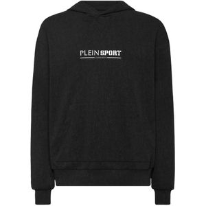 Plein Sport, Heren, Sweatshirts & Hoodies, Zwart, Maat: S Katoen,